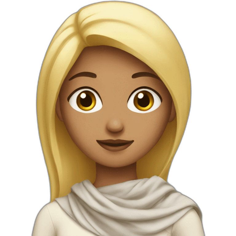 Arab girl with blonde hair emoji