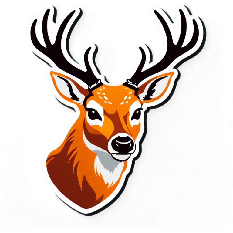 Deer head with a rifle  emoji