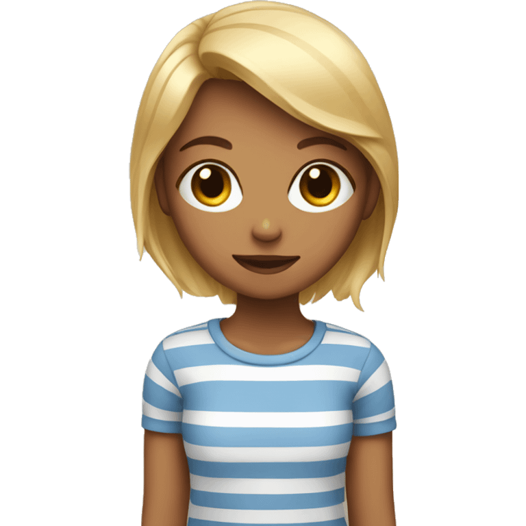 girl in striped shirt indoor emoji