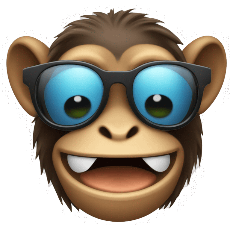 Happy monkey sunglasses giving tumbs up  emoji