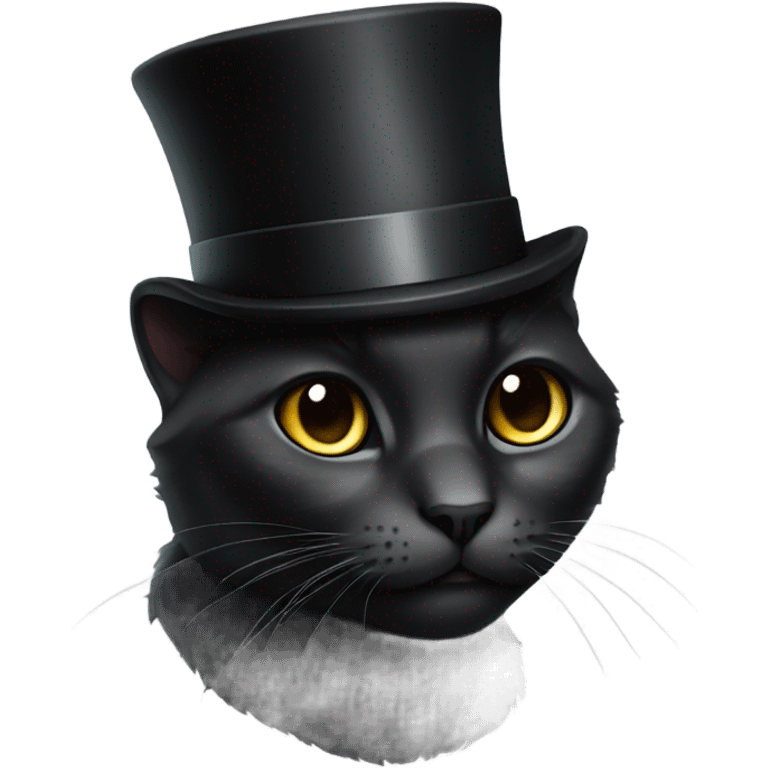 Cat with a top hat  emoji