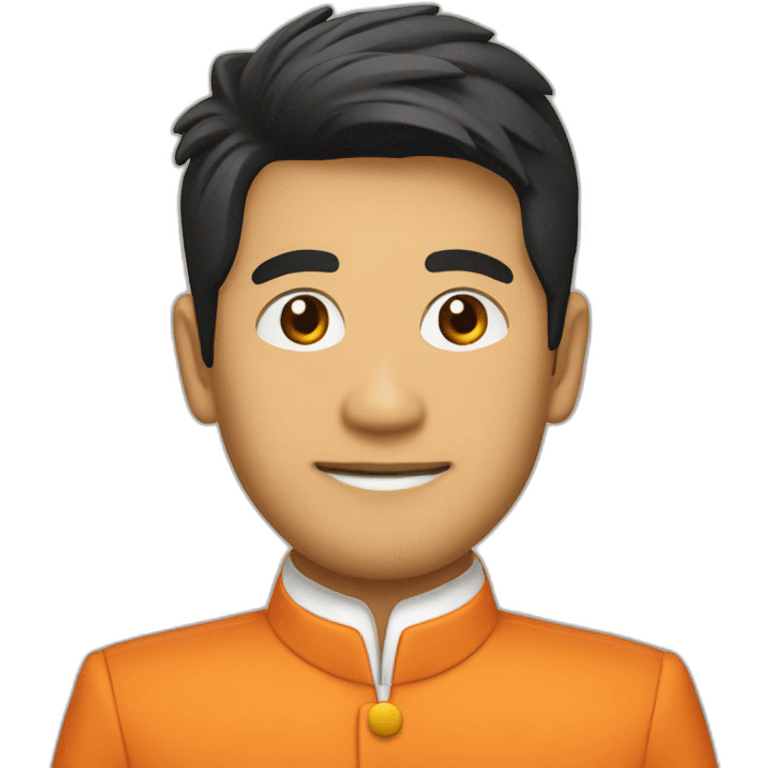 Andry rajoelina wearing orange suit emoji