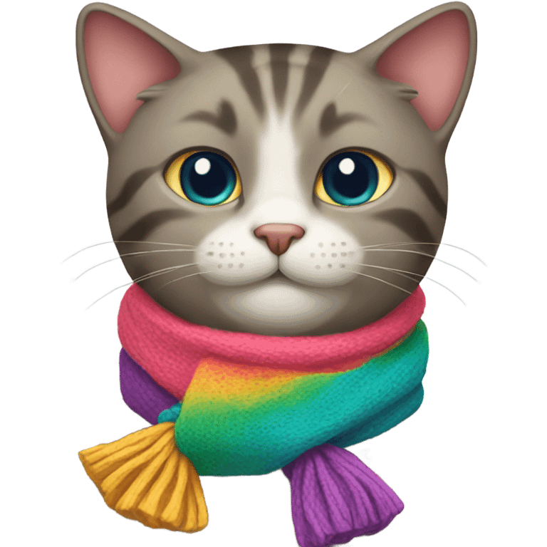 Cat wearing a scarf  emoji