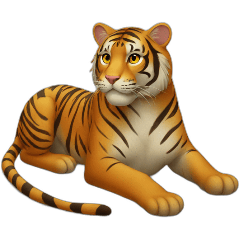 Tigre sous chat emoji