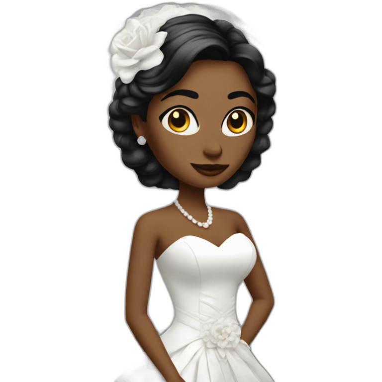 Bride with a scarface emoji