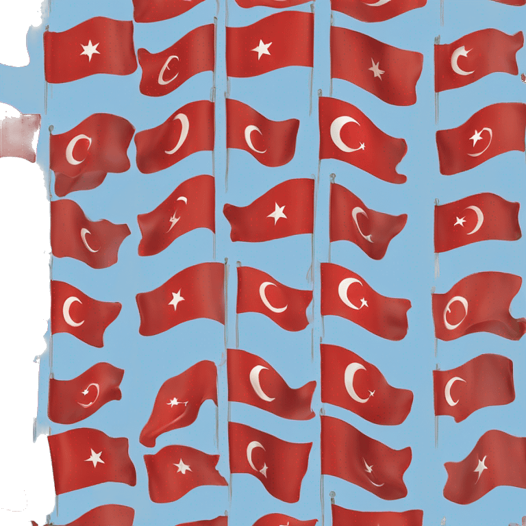 Turkish flag but baby-blue, not red emoji