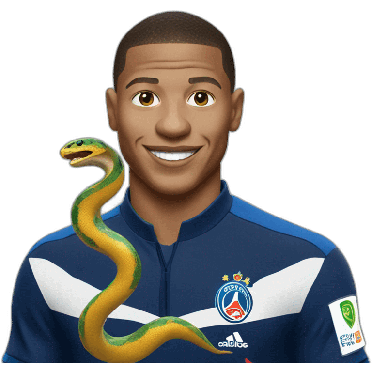 Mbappé with a snake emoji