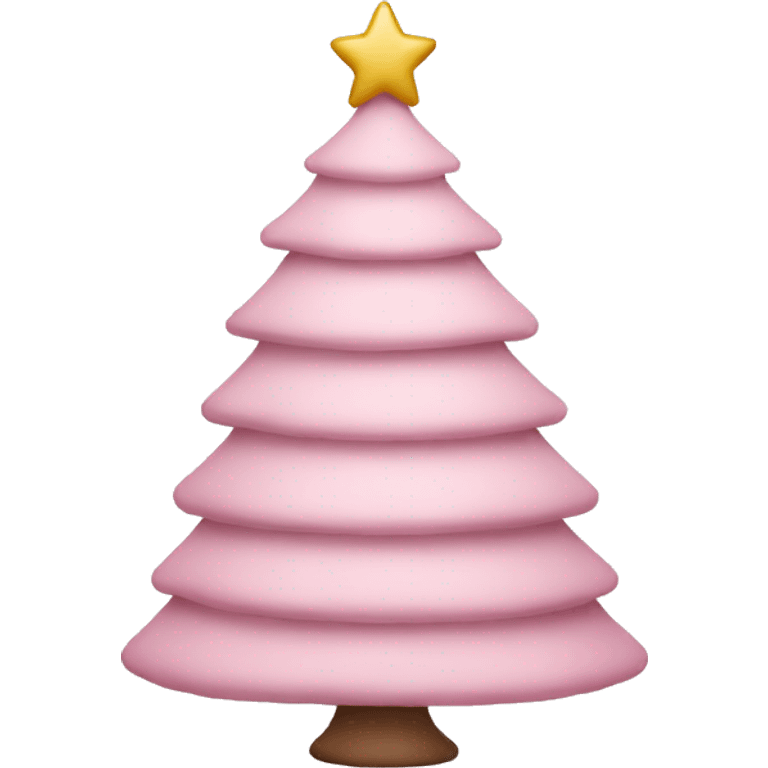 Pastel pink Christmas tree emoji