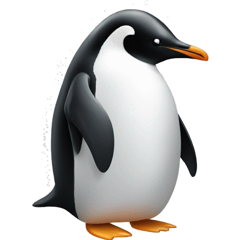 Penguin with a bellg emoji