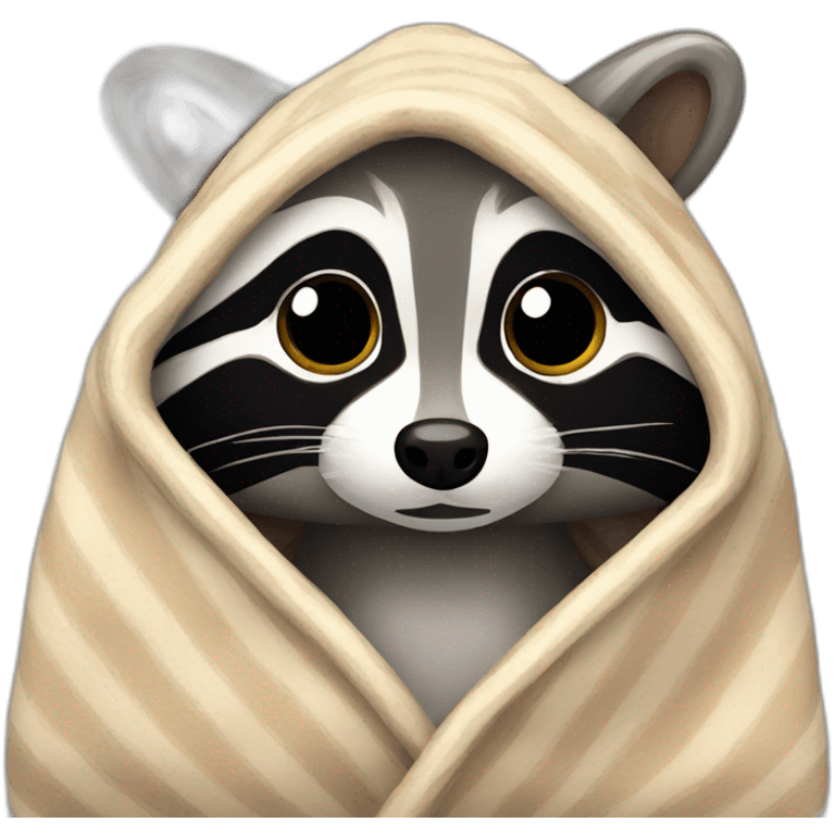 RACCOON IN A BLANKET emoji