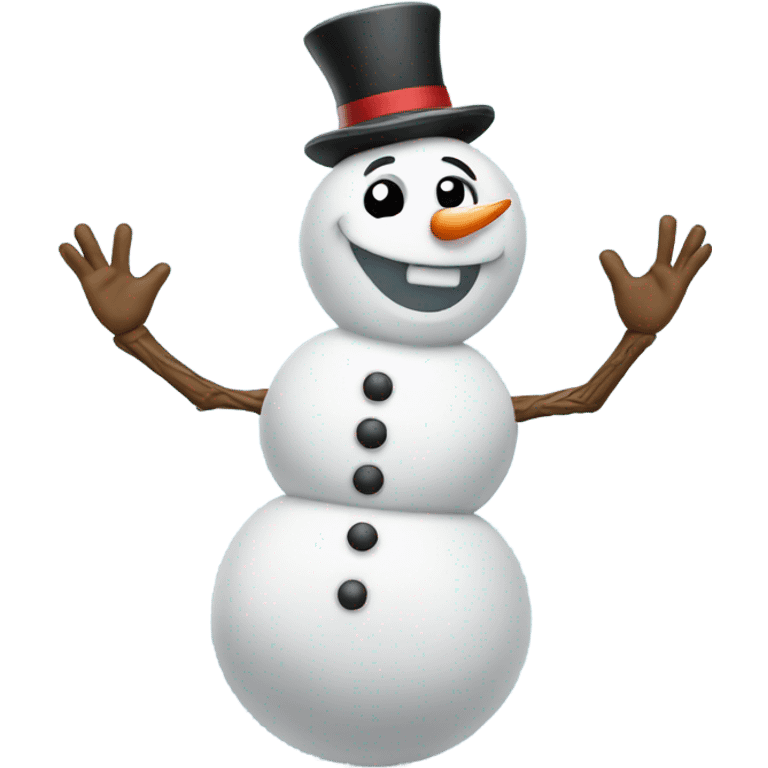 Dancing snowman emoji