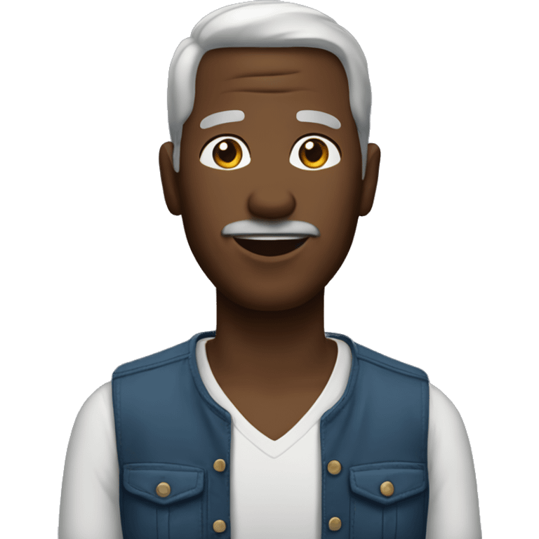 gere um emoji de homem negro com tranças  emoji