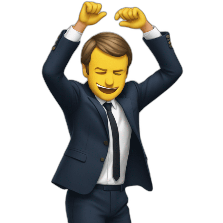 macron dab emoji