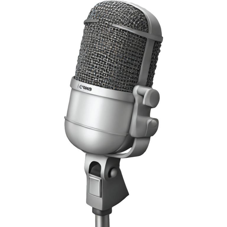 white singer mic emoji