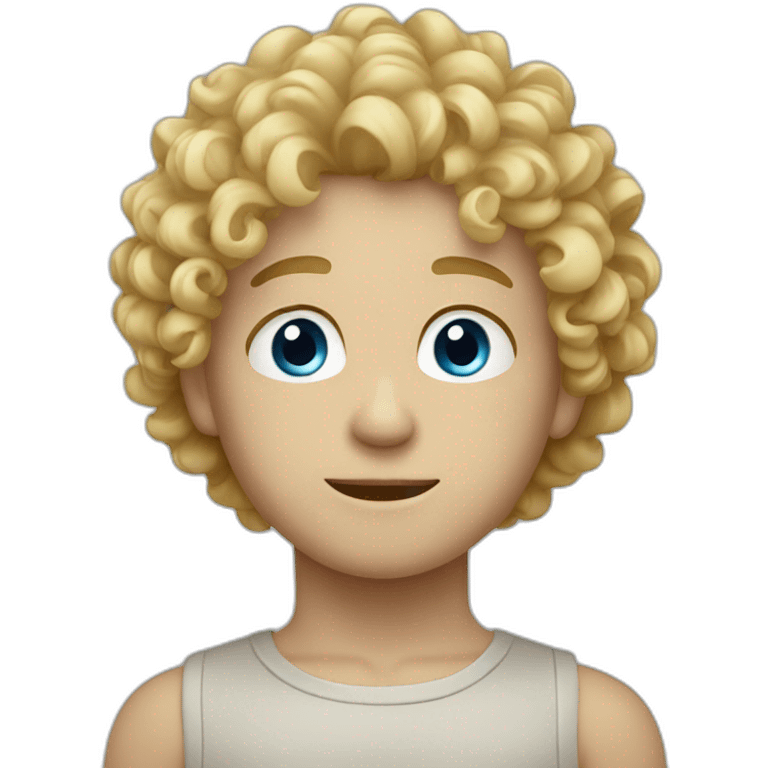 curly blue eyes boy blond emoji