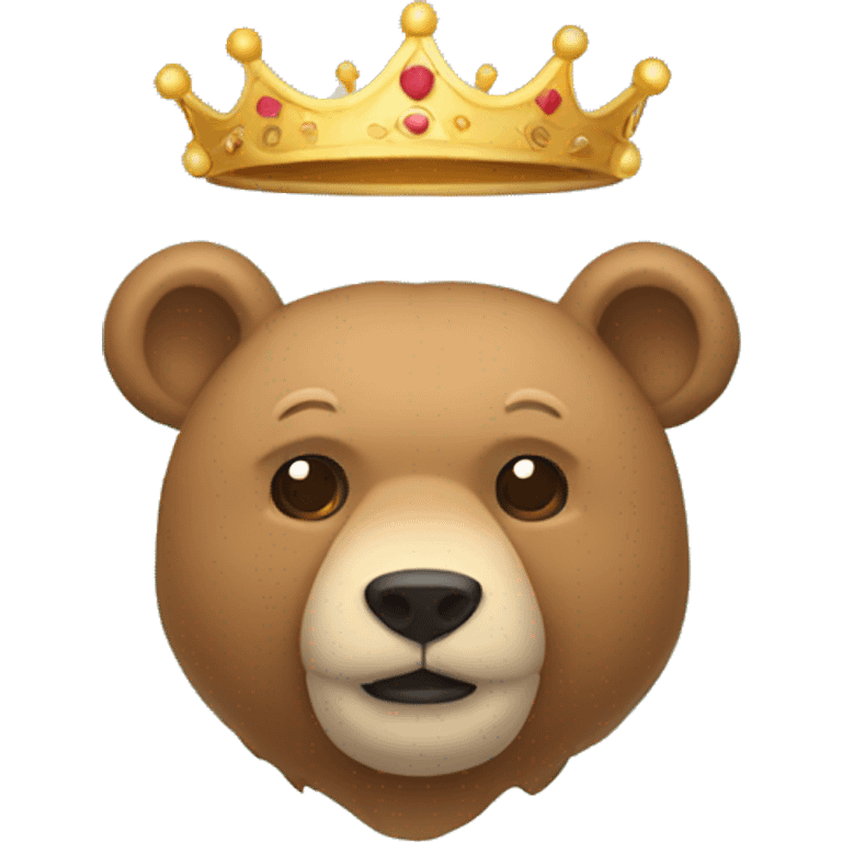 Oso de muñeco con corona emoji