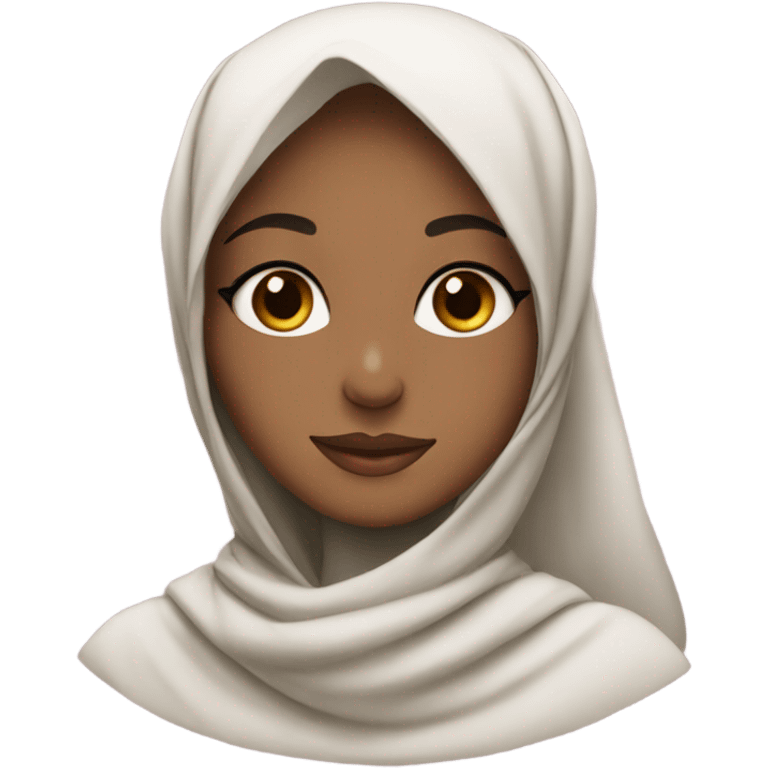 Hijabi girl with heart in her eyes  emoji