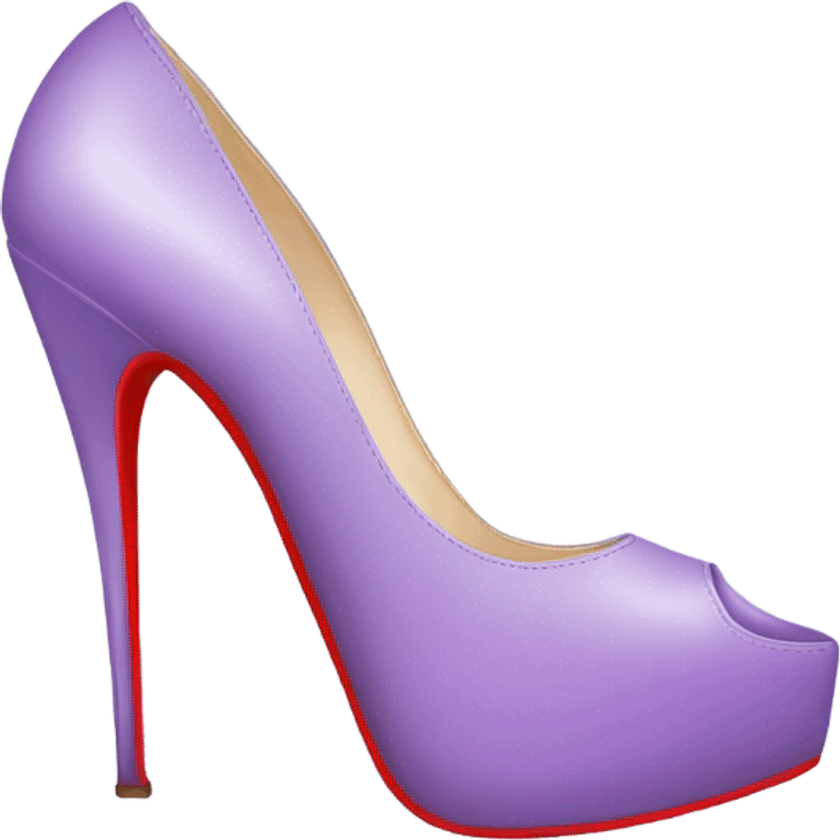 light purple louboutins shoes emoji