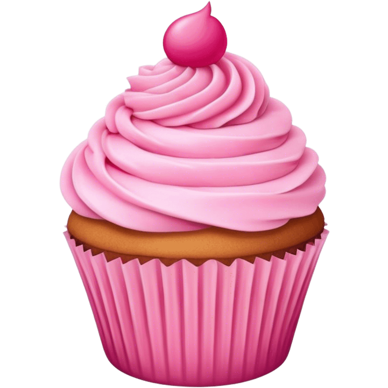 Cupcake with pink frosting  emoji