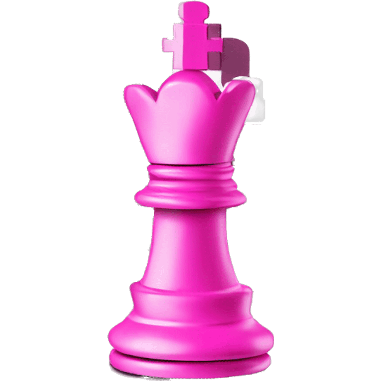 checkmate chess pieces in pink emoji