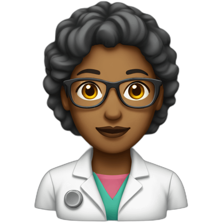 Woman scientists medium dark skin tone with plug instead of beaker emoji