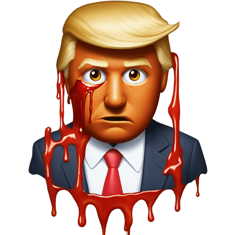 Donald Trump covered in ketchup  emoji