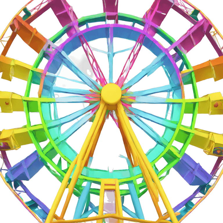 basic rainbow ferris wheel emoji