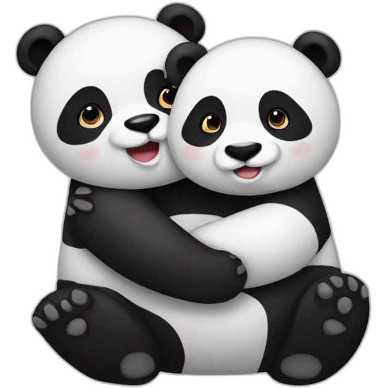 Panda hug emoji