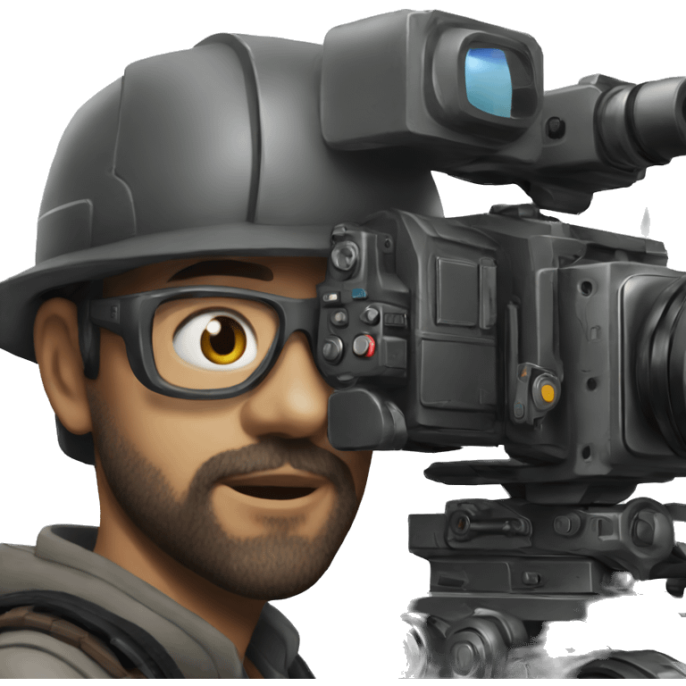 hyper realistic mech cameraman emoji