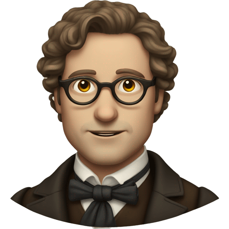 Victorian White man with brown hair with glasses emoji