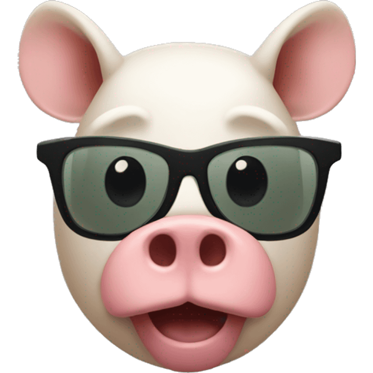 un cerdo con gafas  emoji