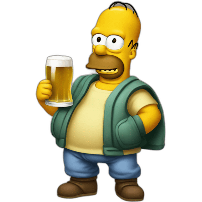 Homero tomando cerveza  emoji