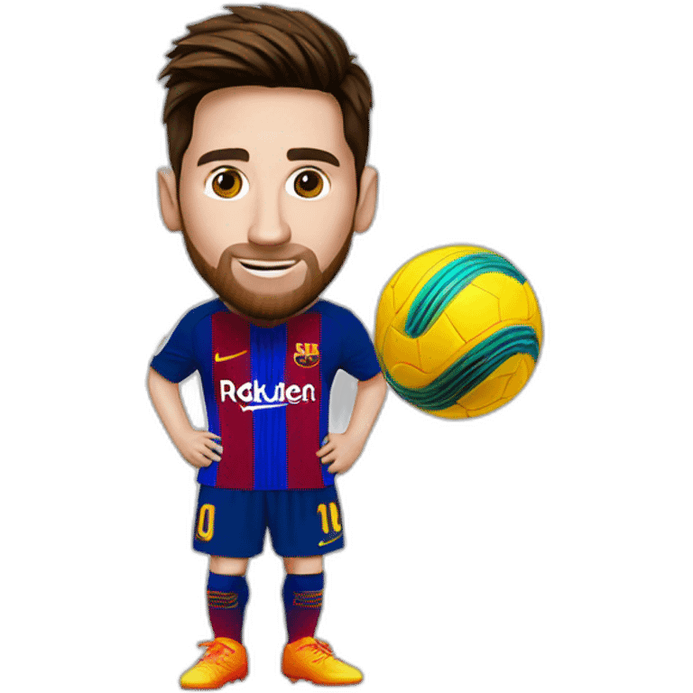 Messi avec ballon d’or  emoji