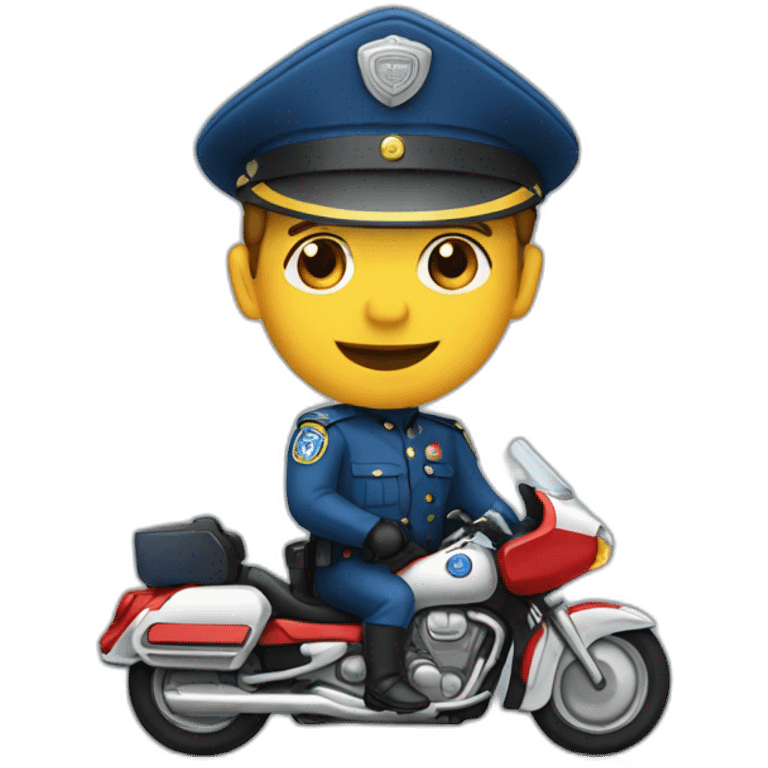 Gendarme en moto emoji