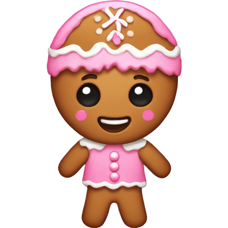 gingerbread pink emoji