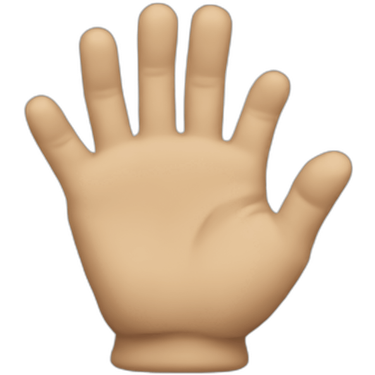 Gripped hand emoji