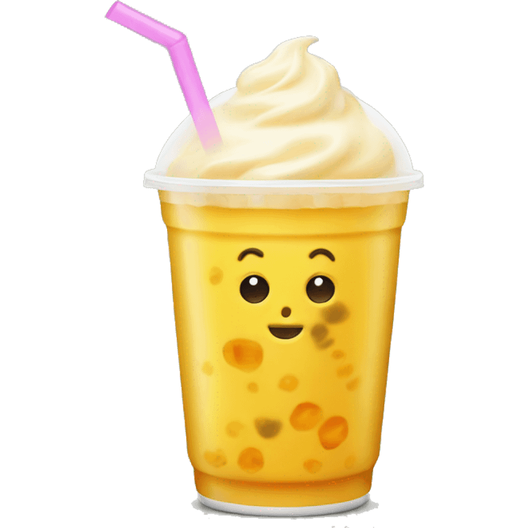 Mango boba tea  emoji