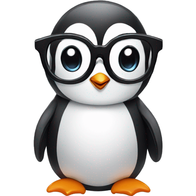 penguin with glasses emoji