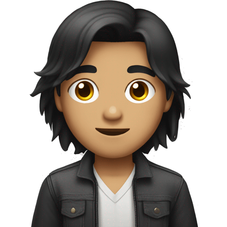 phillipino young man with long straight black hair emoji