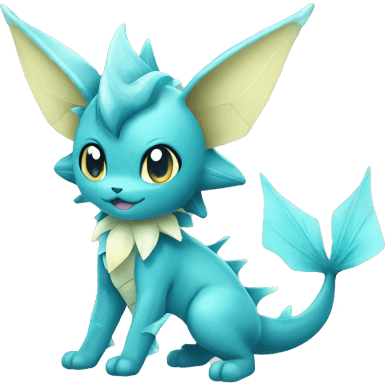 Kawaii Vaporeon full body emoji