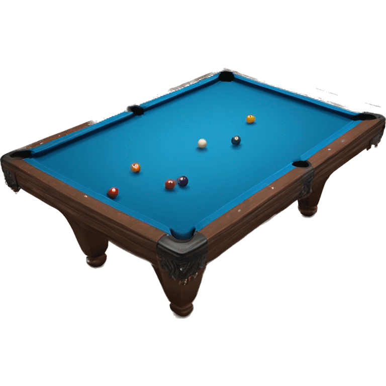 blue coloured pool table emoji