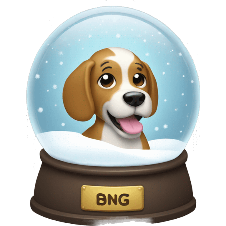 Dog snow globe  emoji