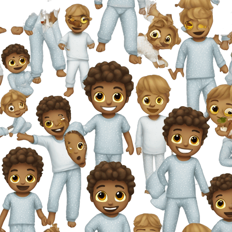 Christmas Pyjamas on White Little boy emoji