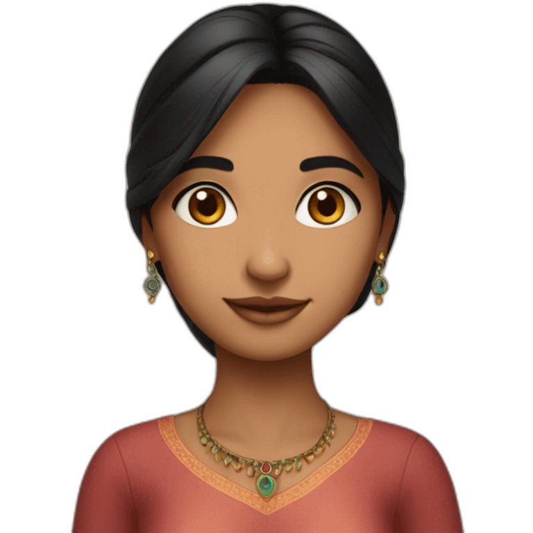 fair skin straight black hair indian girl fair skin doing potery emoji