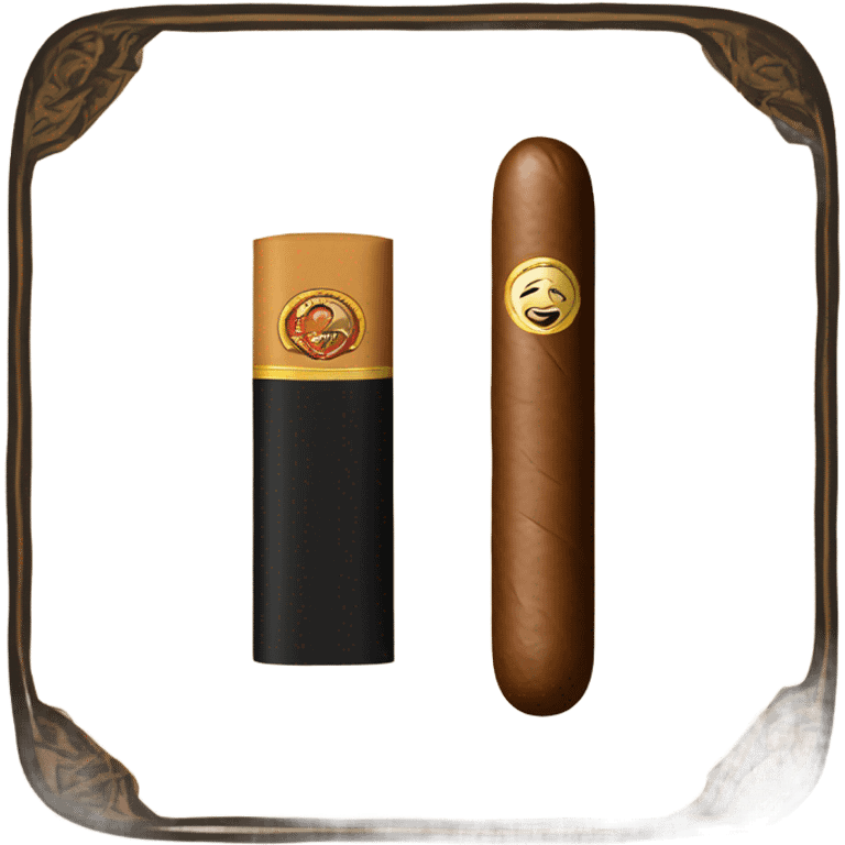 cigar packaging beige and black emoji