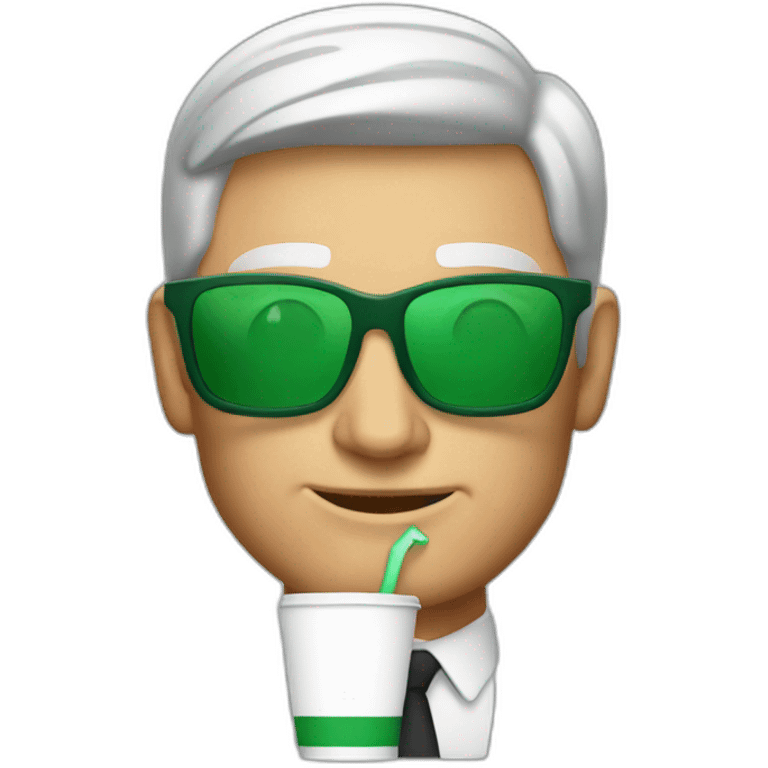 Tim cook drinking starbuck emoji