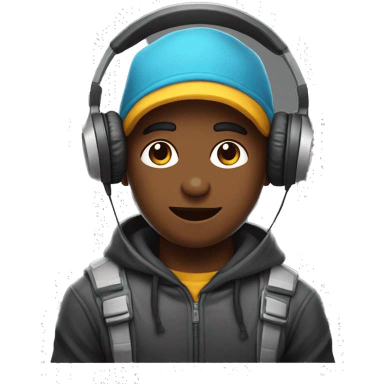 Creae un niño gamer con capucha enojado emoji