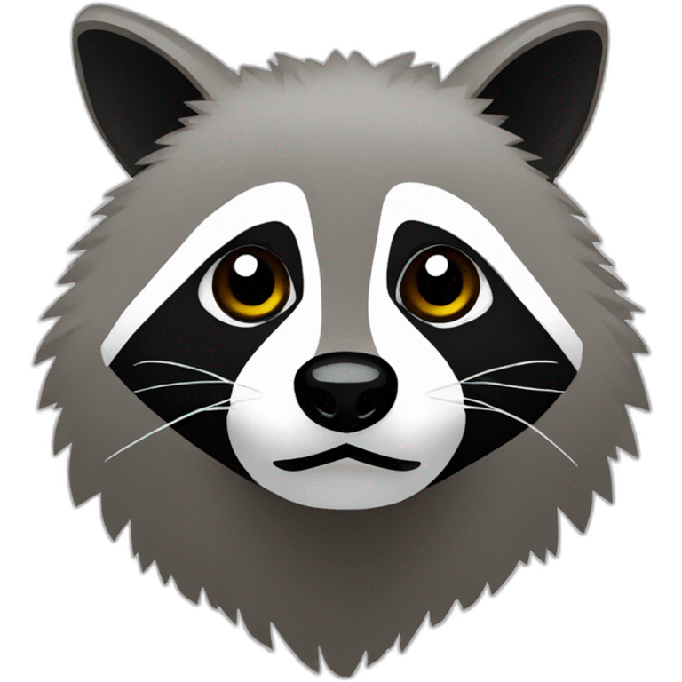 8 bit raccoon emoji