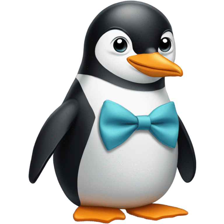 Penguin wearing bow tie emoji