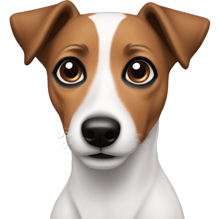 Jack Russel with black ears emoji